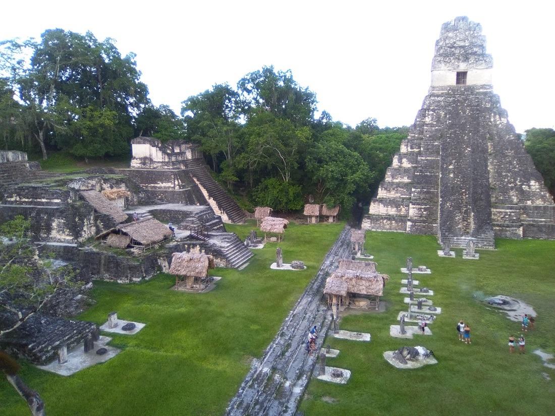 Visiting a Mayan site, with the guy always on the prowl