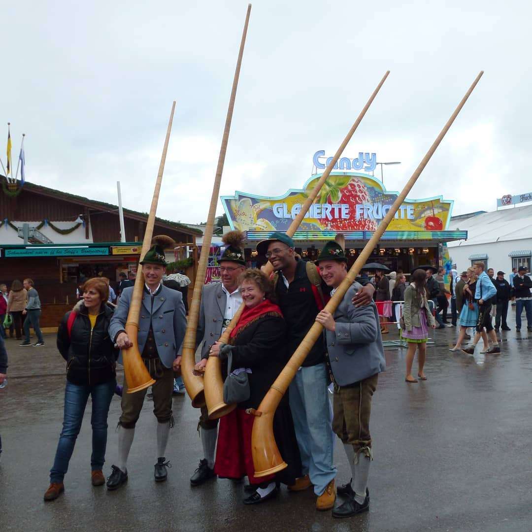 Going to Oktober fest by bus, in Munich